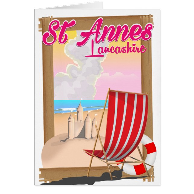 Affiche de voyage sur la plage de St Annes, Lancas (Devant)
