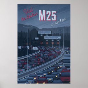 Affiche de voyage sur l'autoroute M25