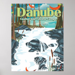 Affiche de voyage sur le Danube