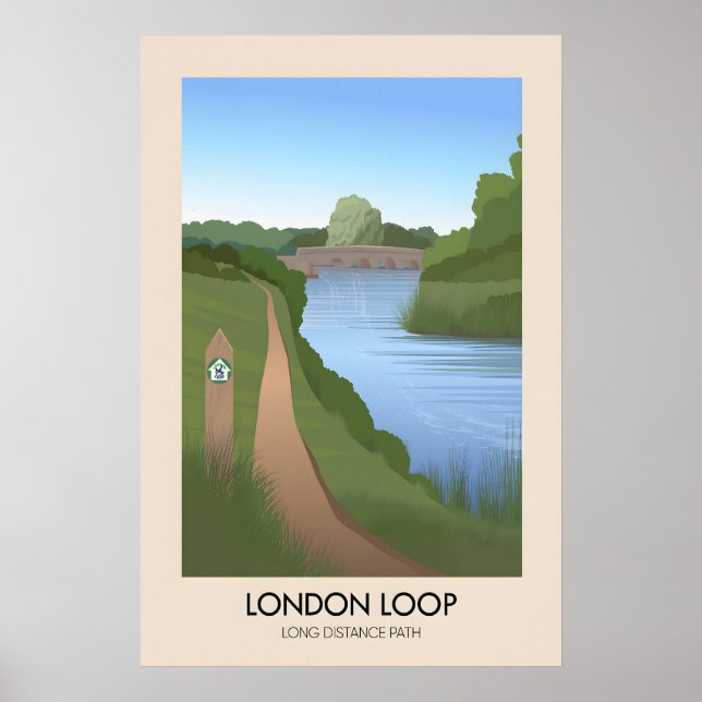 Affiche de voyage sur le parcours de grande randon (Devant)