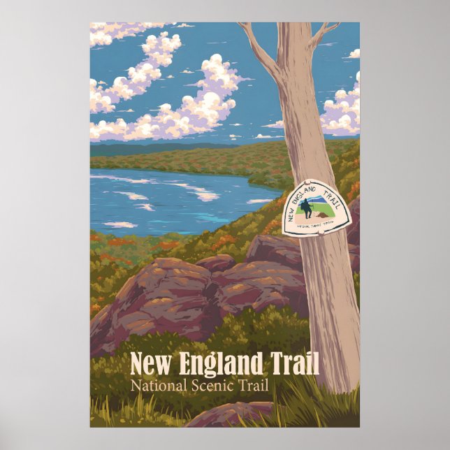 Affiche de voyage sur le sentier de la Nouvelle-An (Devant)