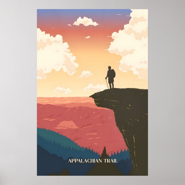Affiche de voyage sur le sentier des Appalaches (Devant)
