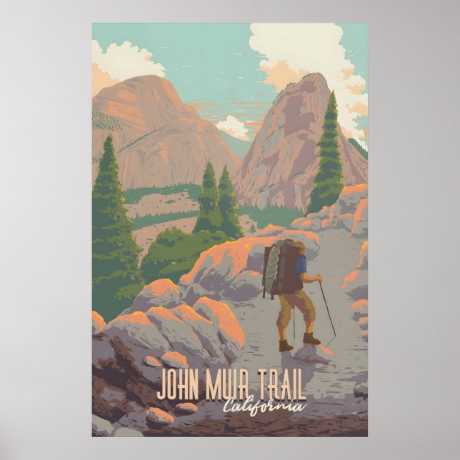 Affiche de voyage sur le sentier John Muir (Devant)