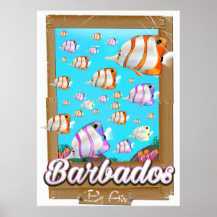 Affiche de voyage sur les poissons tropicaux de la