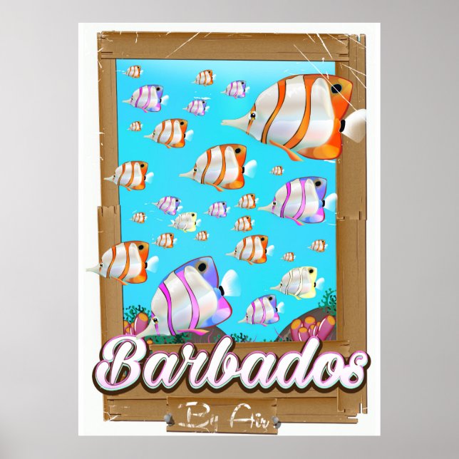 Affiche de voyage sur les poissons tropicaux de la (Devant)
