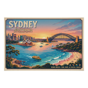 Affiche de voyage Sydney Australie