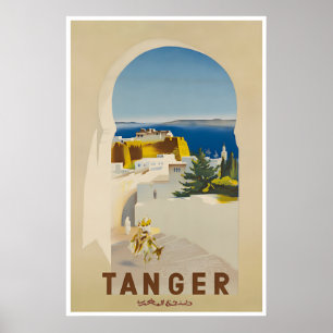 Affiche de voyage Tanger Art Maroc vintage Afrique