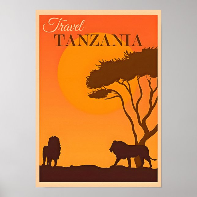 Affiche de voyage Tanzanie-Afrique (Devant)