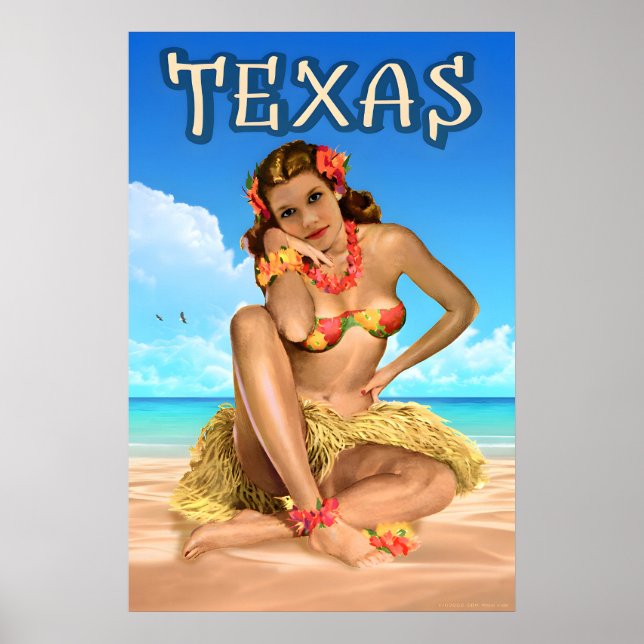 Affiche de voyage Texas Lone Star Sea Eagle Angour (Devant)