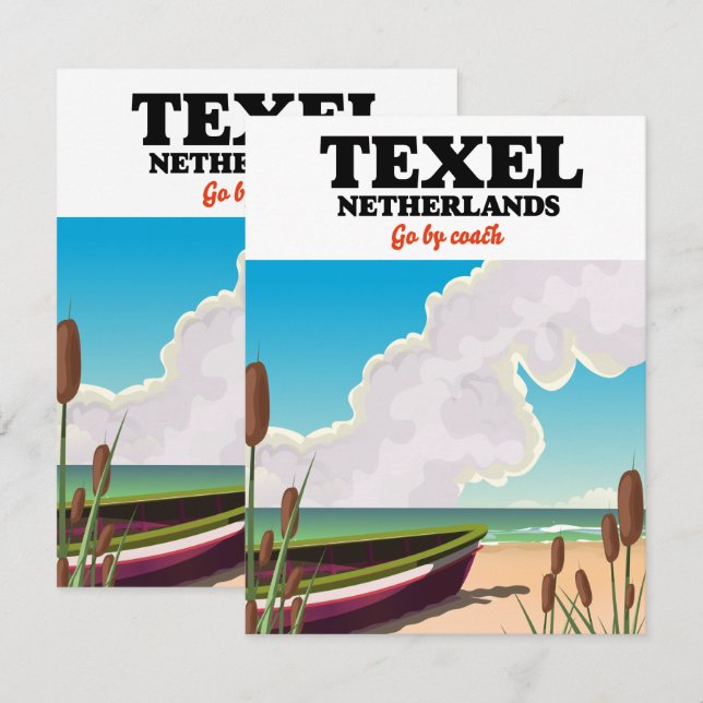 Affiche de voyage Texel Pays-Bas (Devant / Derrière)