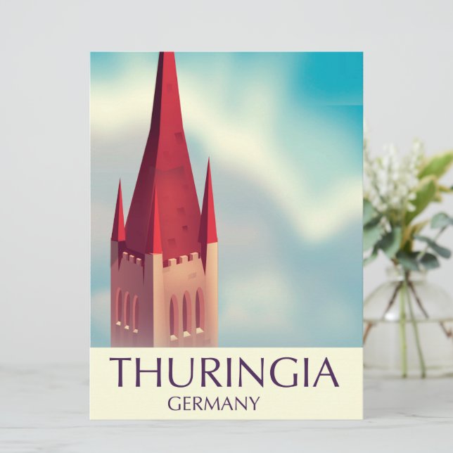 Affiche de voyage Thuringe Allemagne (Debout devant)