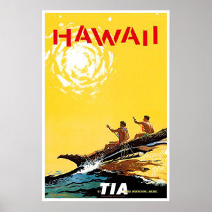 Affiche de voyage TIA Art Hawaii Impression de bal