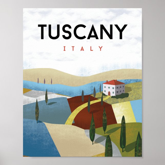 Affiche de voyage toscane en italie (Devant)