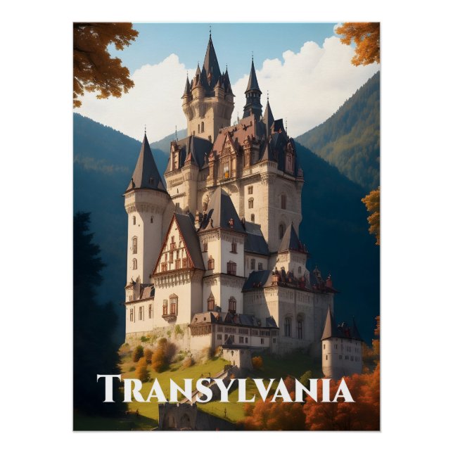 Affiche de voyage Transylvanie Roumanie (Devant)