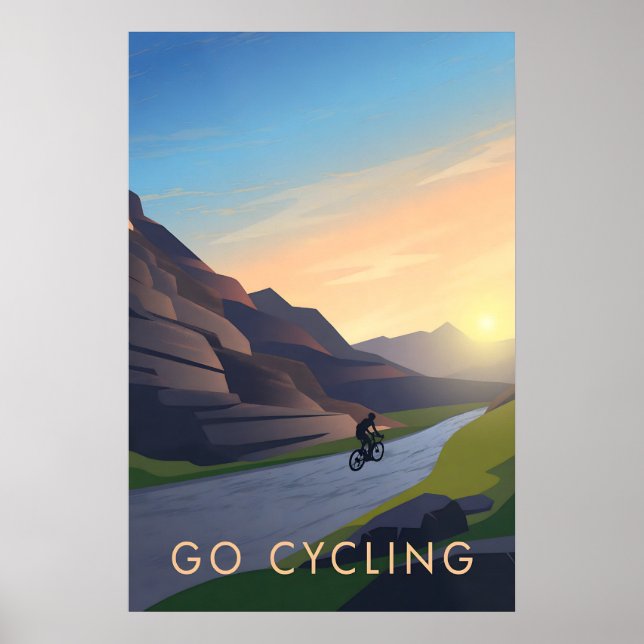 Affiche de voyage Vélo en liberté (Devant)