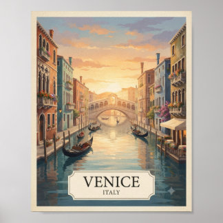 Affiche de voyage Venise Italie Vintage | Grand Ca