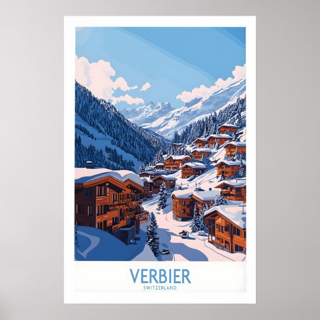 Affiche de voyage Verbier 1 (Devant)