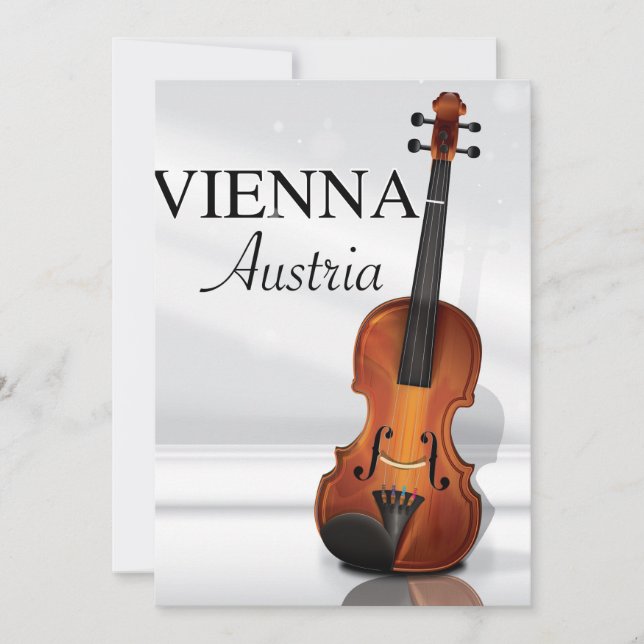 Affiche de voyage Vienne Autriche Violon (Devant)