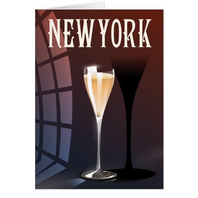 Affiche de voyage vin New York (Devant)