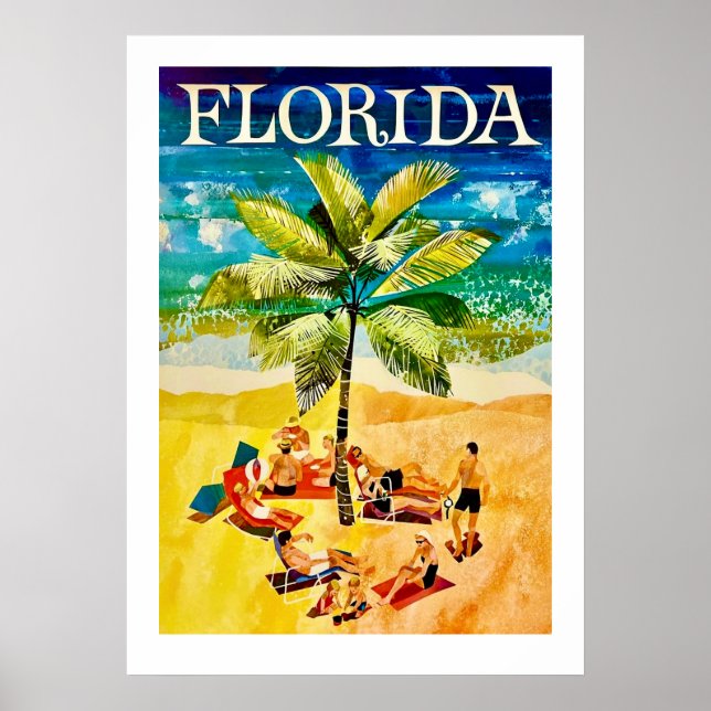 Affiche de voyage vintage 20x28 Floride (Devant)