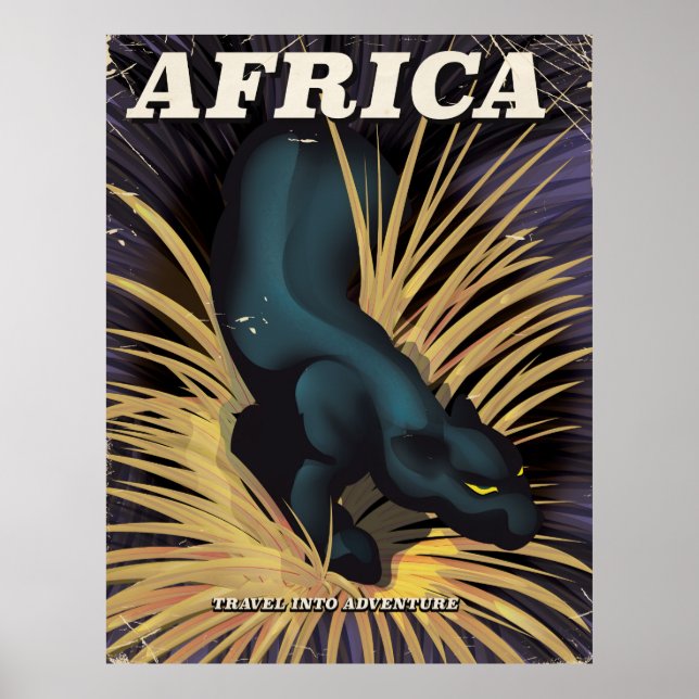 Affiche de voyage vintage Afrique (Devant)