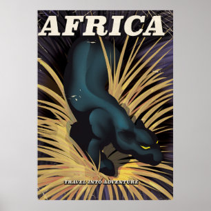 Affiche de voyage vintage Afrique