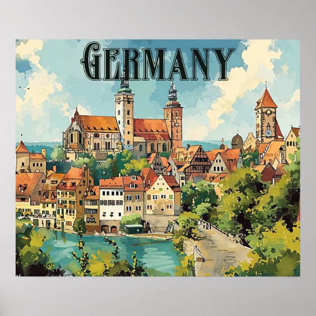 Affiche de voyage vintage Allemagne (Devant)