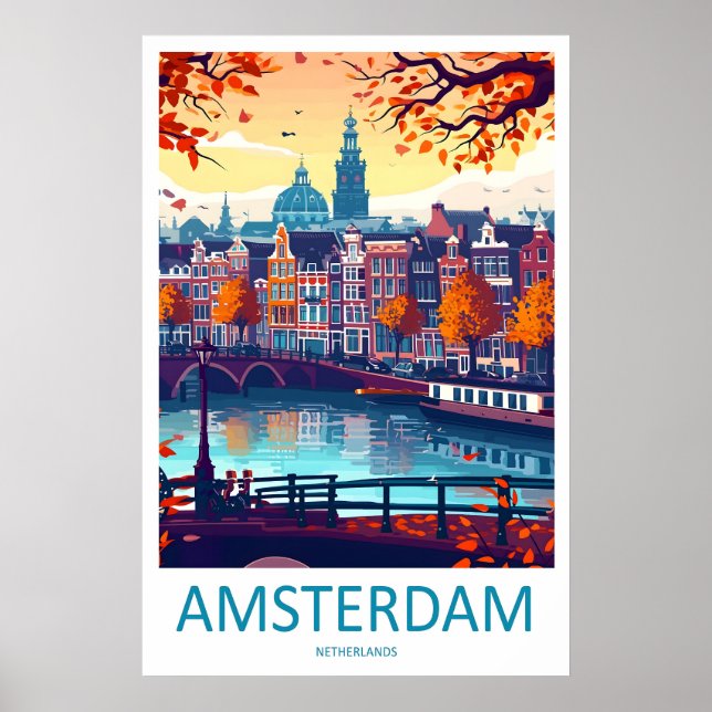 Affiche de voyage vintage Amsterdam 2 Parc nationa (Devant)