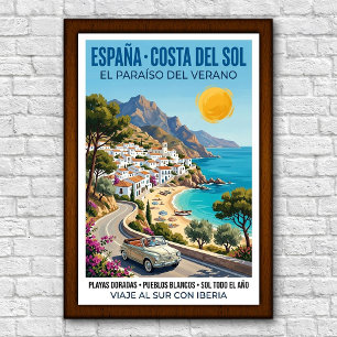 Affiche de voyage Vintage années 1960 Costa del So