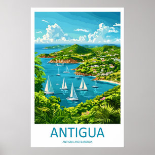 Affiche de voyage vintage Antigua Parc national de