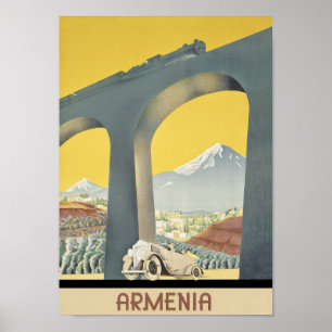 Affiche de voyage vintage arménienne