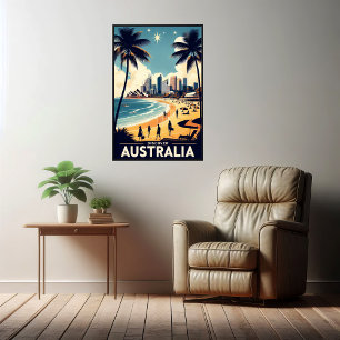 Affiche de voyage vintage Australie
