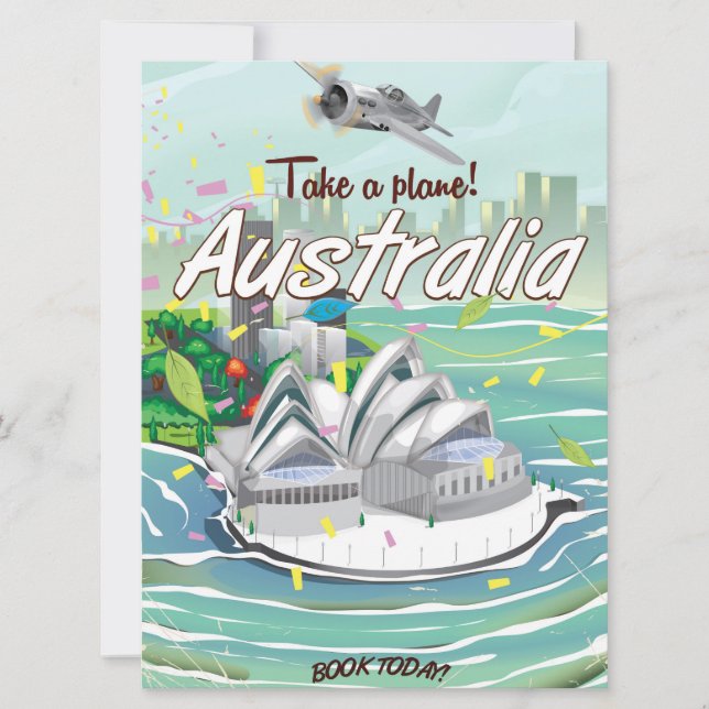 affiche de voyage vintage Australie Sydney (Devant)