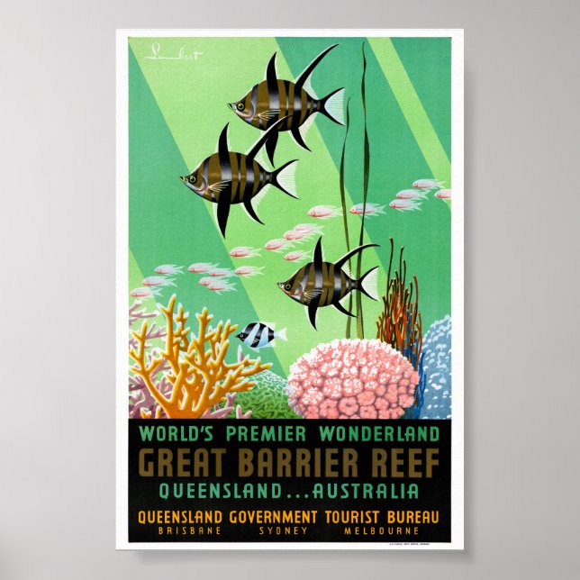 Affiche de voyage vintage australienne restaurée (Devant)