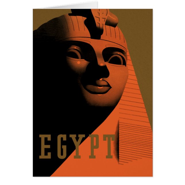 Affiche de voyage vintage avec Sphinx, Égypte, Afr (Devant)