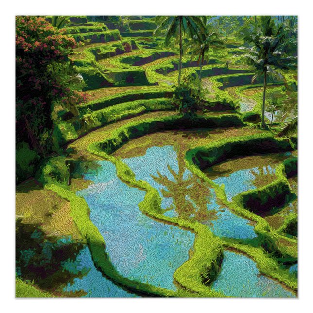 Affiche de voyage vintage Bali Indonésie (Devant)