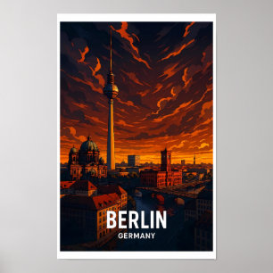 Affiche de voyage vintage Berlin Allemagne - Drama