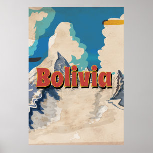 Affiche de voyage vintage Bolivie