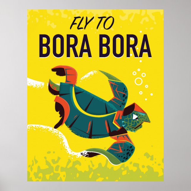 Affiche de voyage vintage Bora Bora (Devant)