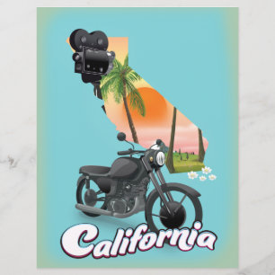 Affiche de voyage vintage Californie
