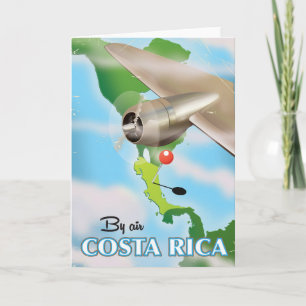 Affiche de voyage vintage carte du Costa Rica