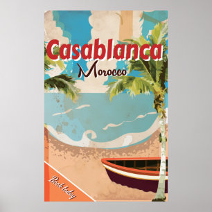 Affiche de voyage vintage Casablanca