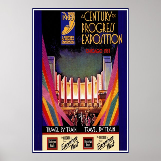 Affiche de voyage vintage Chicago Affiche de voyag (Devant)