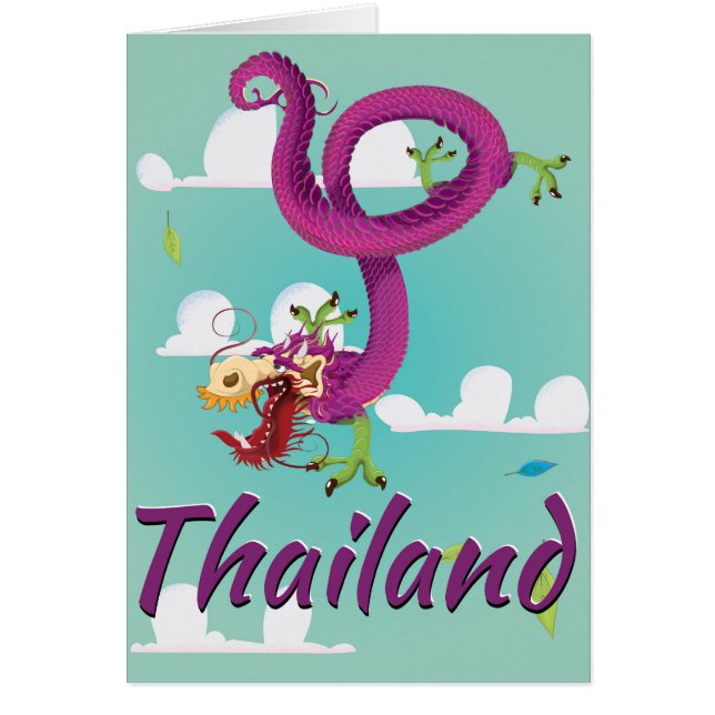 Affiche de voyage vintage classique Thaïlande Drag (Devant)