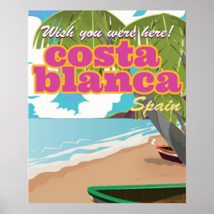 affiche de voyage vintage costa de Valencia