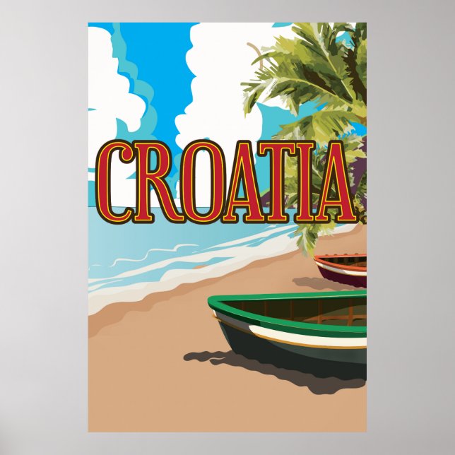 Affiche de voyage vintage CROATIA (Devant)