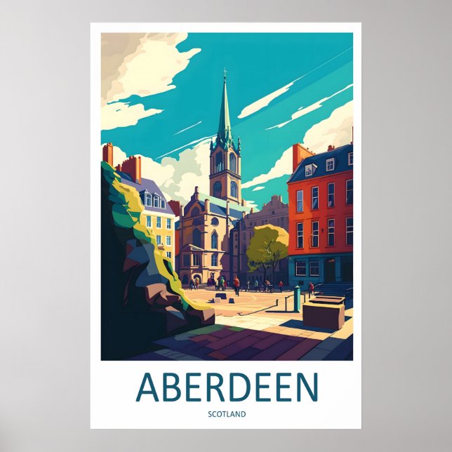 Affiche de voyage vintage d'Aberdeen Parc national (Devant)