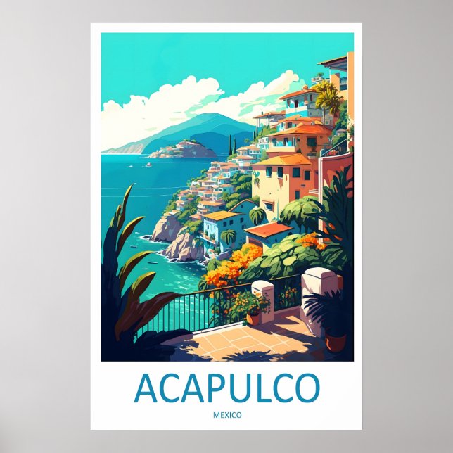 Affiche de voyage vintage d'Acapulco Parc national (Devant)