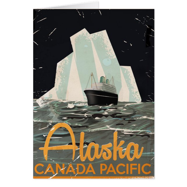 Affiche de voyage vintage d'Alaska (Devant)