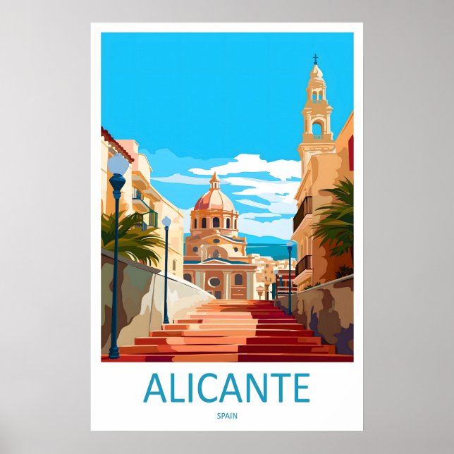 Affiche de voyage vintage d'Alicante Parc national (Devant)